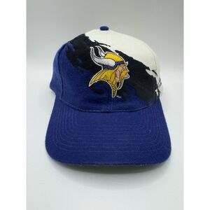 Vintage Vikings Logo Athletic Splash Hat OSFA Made in Taiwan NFL Pro Line